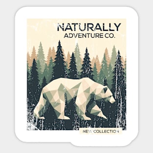Polygon Bear Design art Sticker